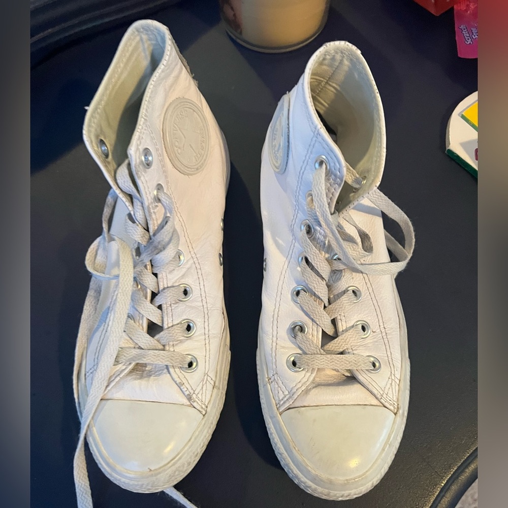 White Leather converse